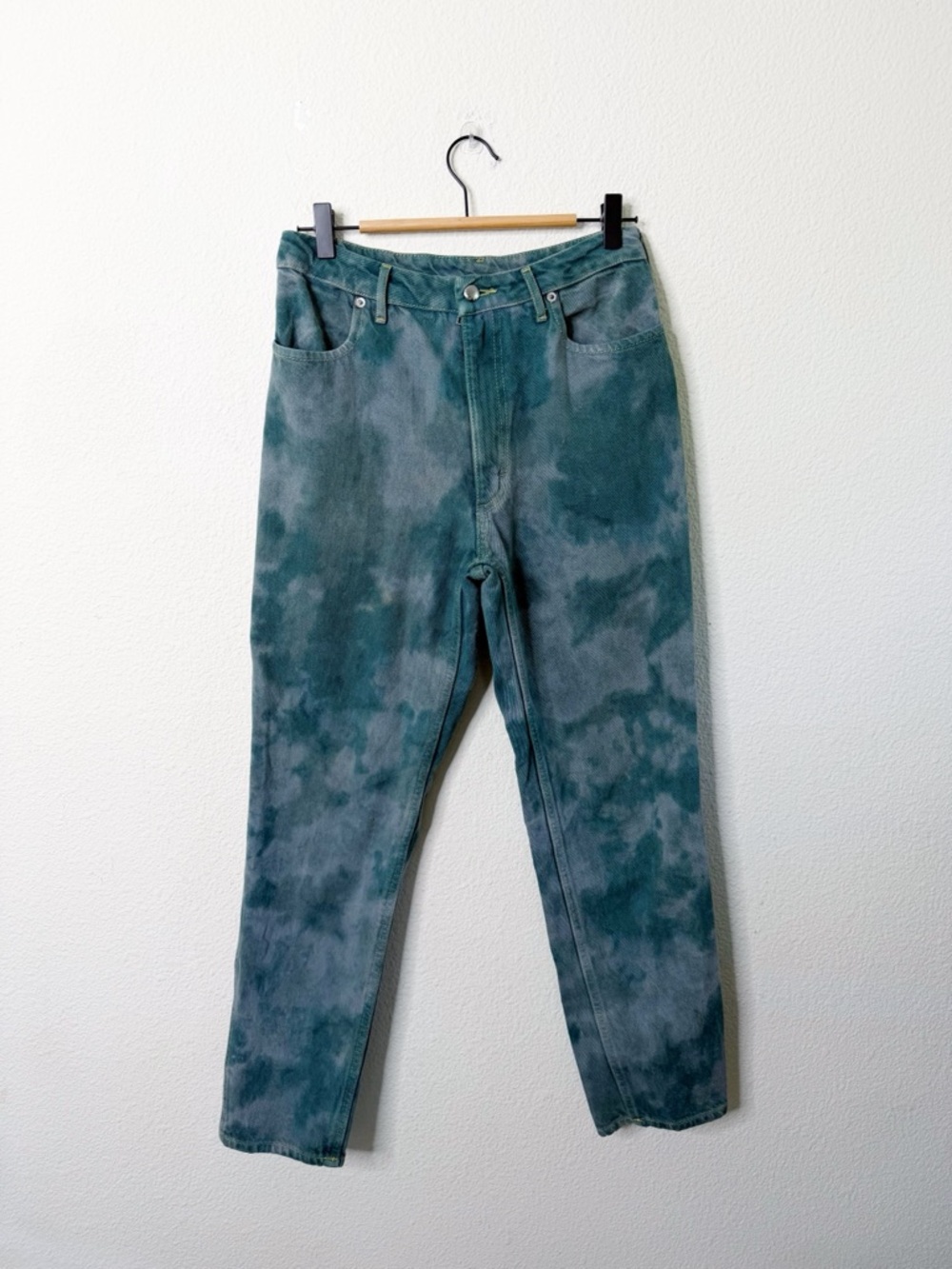 Eckhaus Latta Green Tie Dye Jeans Slim Womens Size 29